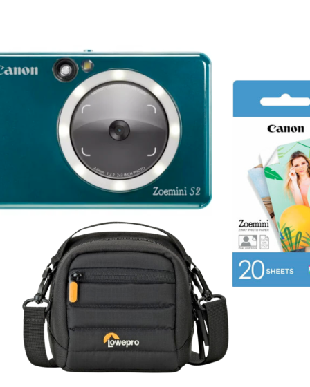 Canon camera foto instant Zoemini S2 Dark Teal cu husa si hartie 1