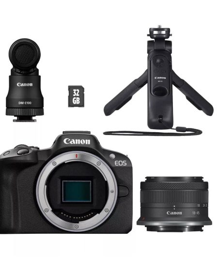 Canon EOS R50 Kit Vlogging cu Obiectiv RF-S 18-45mm si accesorii 3