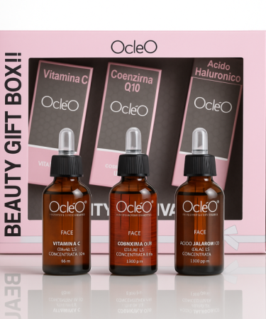 Beauty Box cu 3 seruri concentrate: Acid Hyaluronic, Coenzima Q10 si Vitamina C 2