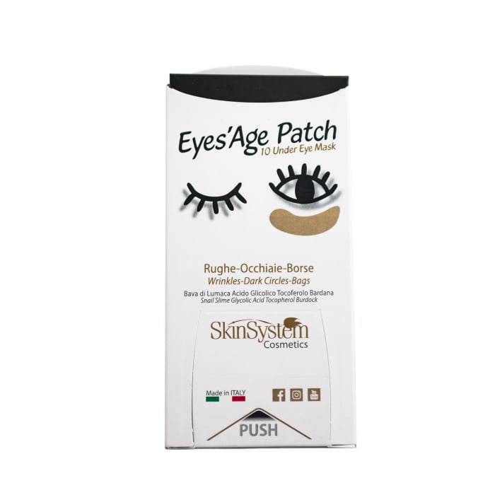 Plasturi pentru zona Ochilor EYES AGE cu extract de melc, Acid glicolic, Tocopherol, Brusture 1