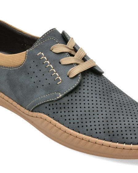 Pantofi BITE THE BULLET bleumarin, H696, din piele naturala 29 Pantofi BITE THE BULLET bleumarin, H696, din piele naturala 15