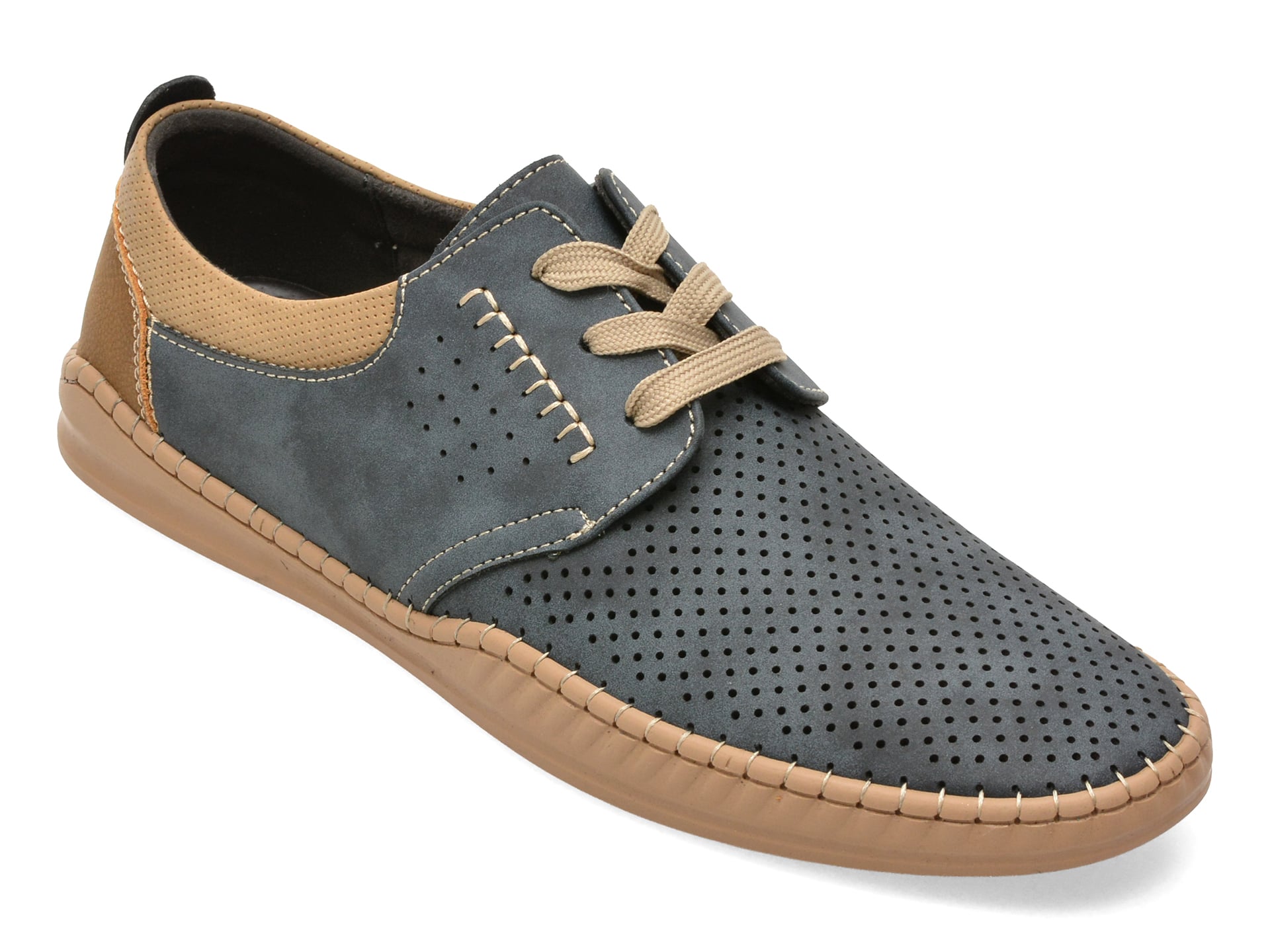 Pantofi BITE THE BULLET bleumarin, H696, din piele naturala 1 Pantofi BITE THE BULLET bleumarin, H696, din piele naturala 1