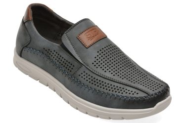 Pantofi BITE THE BULLET bleumarin, Q156, din piele naturala 4