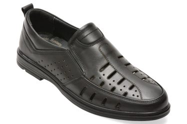 Pantofi BITE THE BULLET negri, SH850, din piele naturala 2