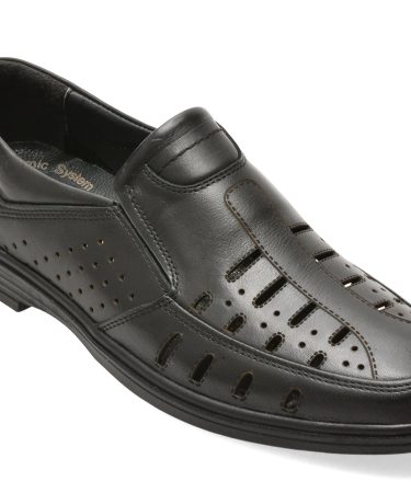 Pantofi BITE THE BULLET negri, SH850, din piele naturala 7