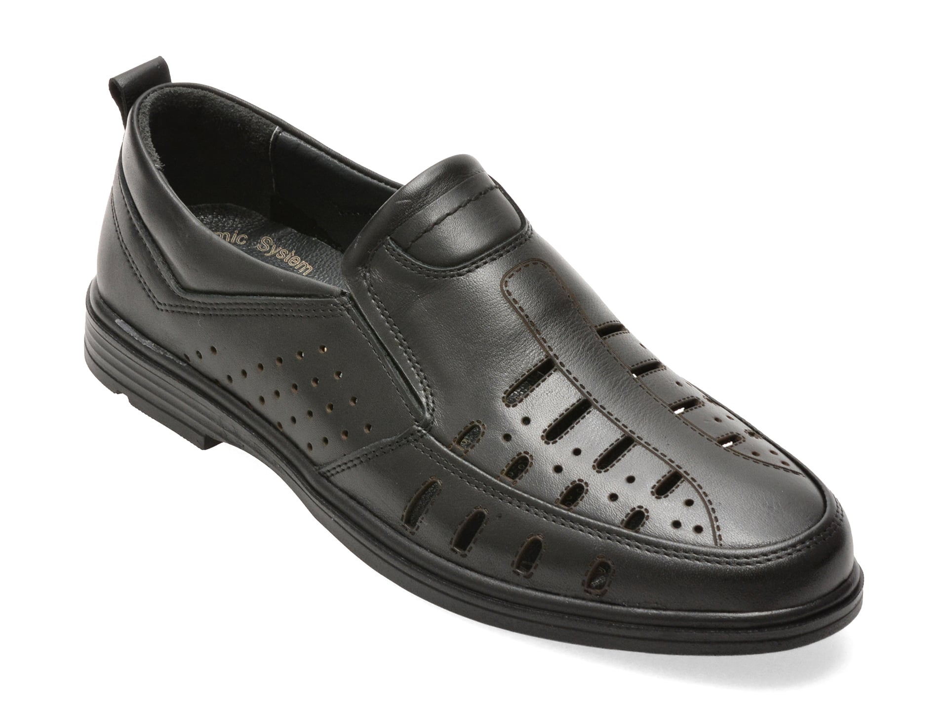 Pantofi BITE THE BULLET negri, SH850, din piele naturala 1