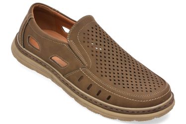 Pantofi BITE THE BULLET kaki, XL1053, din piele naturala 4