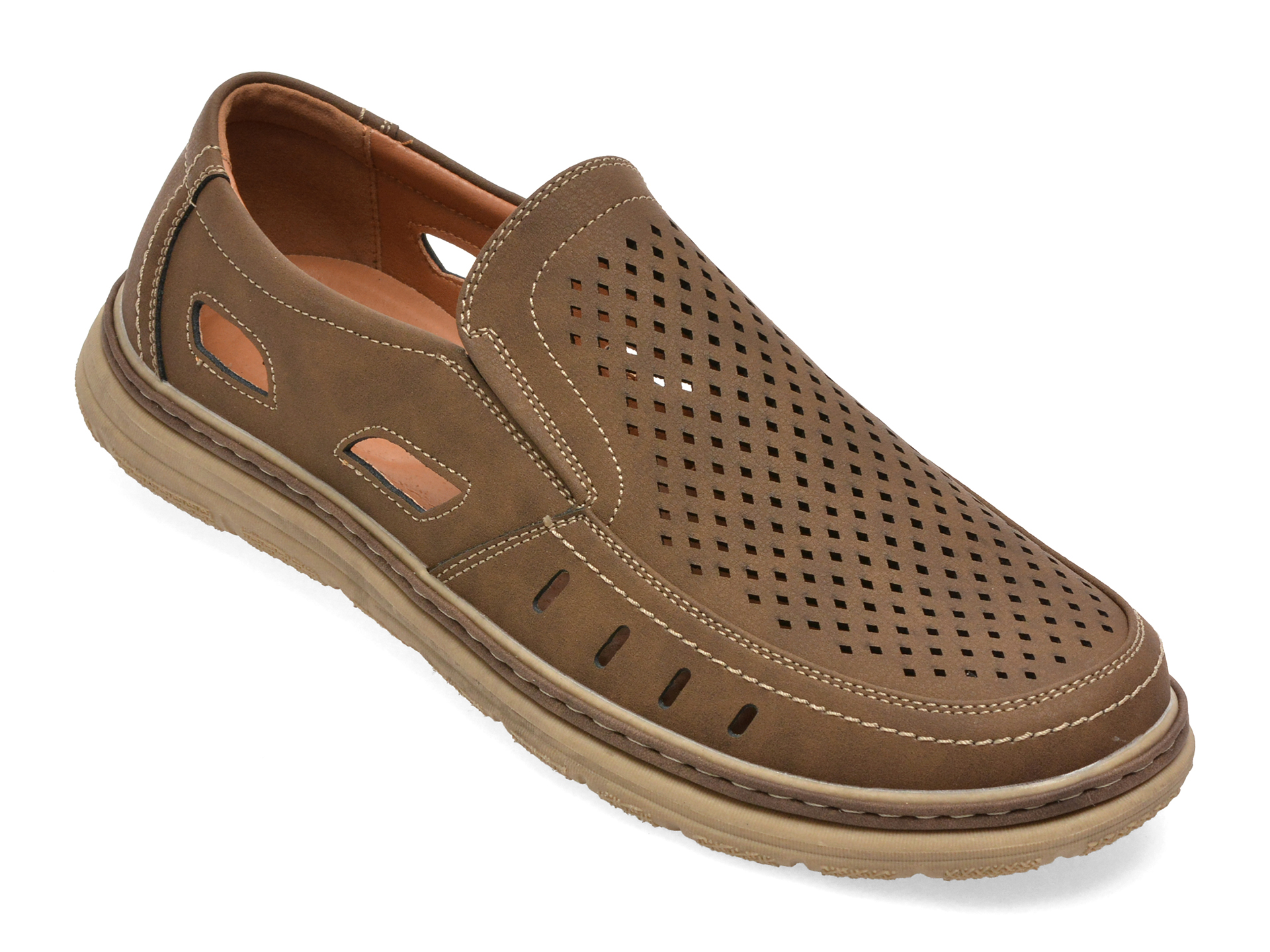 Pantofi BITE THE BULLET kaki, XL1053, din piele naturala 1