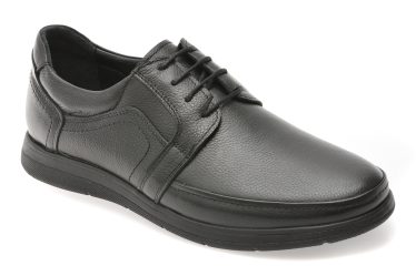 Pantofi BITE THE BULLET negri, BRL901, din piele naturala 3