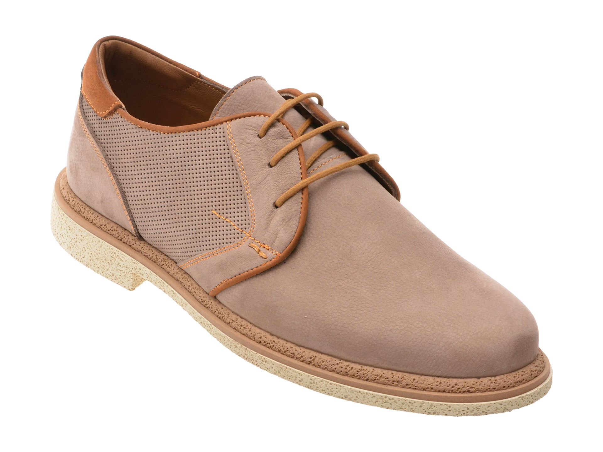 Pantofi BITE THE BULLET gri, 6951, din nabuc 1 Pantofi BITE THE BULLET gri, 6951, din nabuc 1