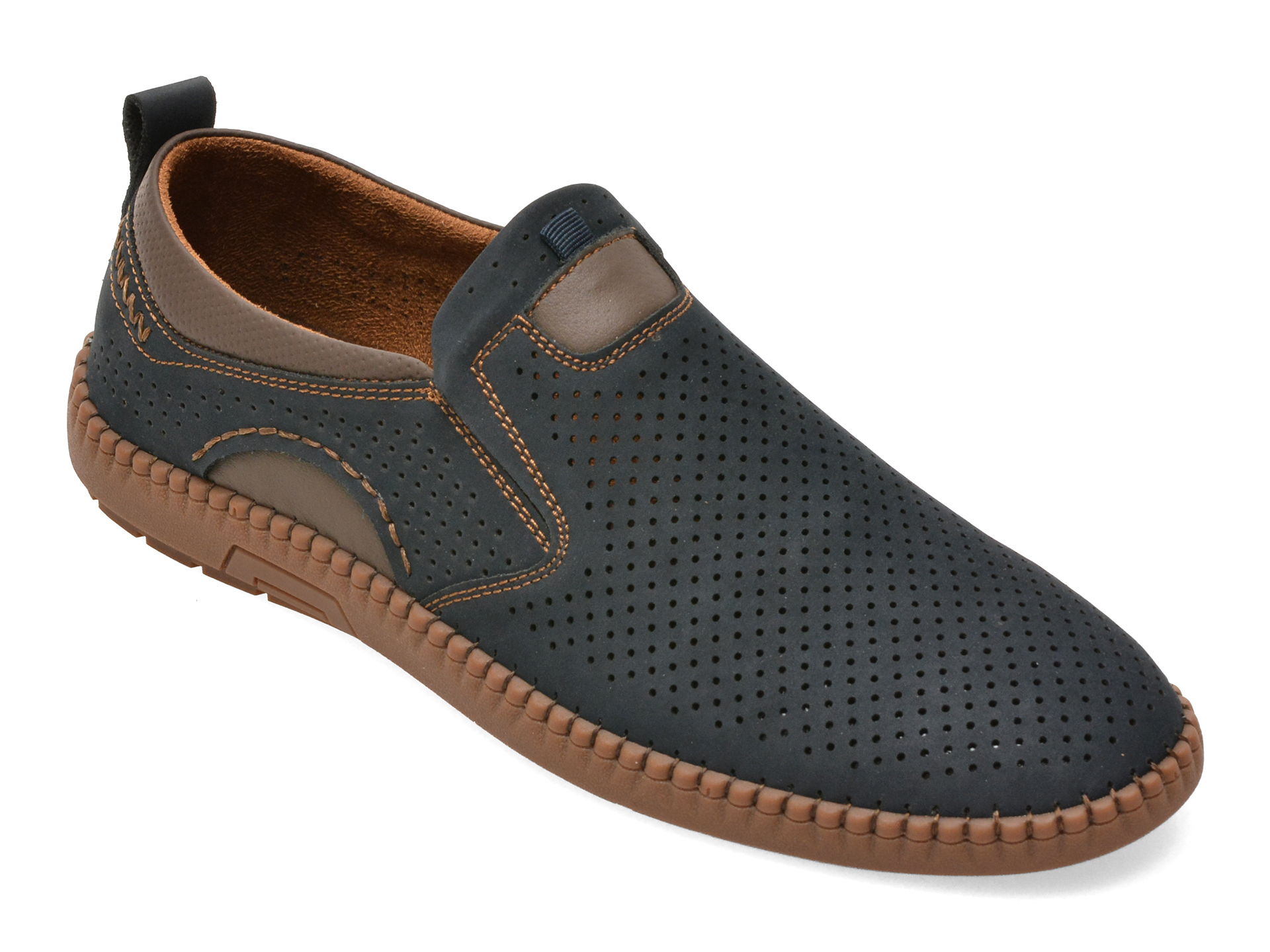 Pantofi BITE THE BULLET bleumarin, Q212, din piele naturala 1