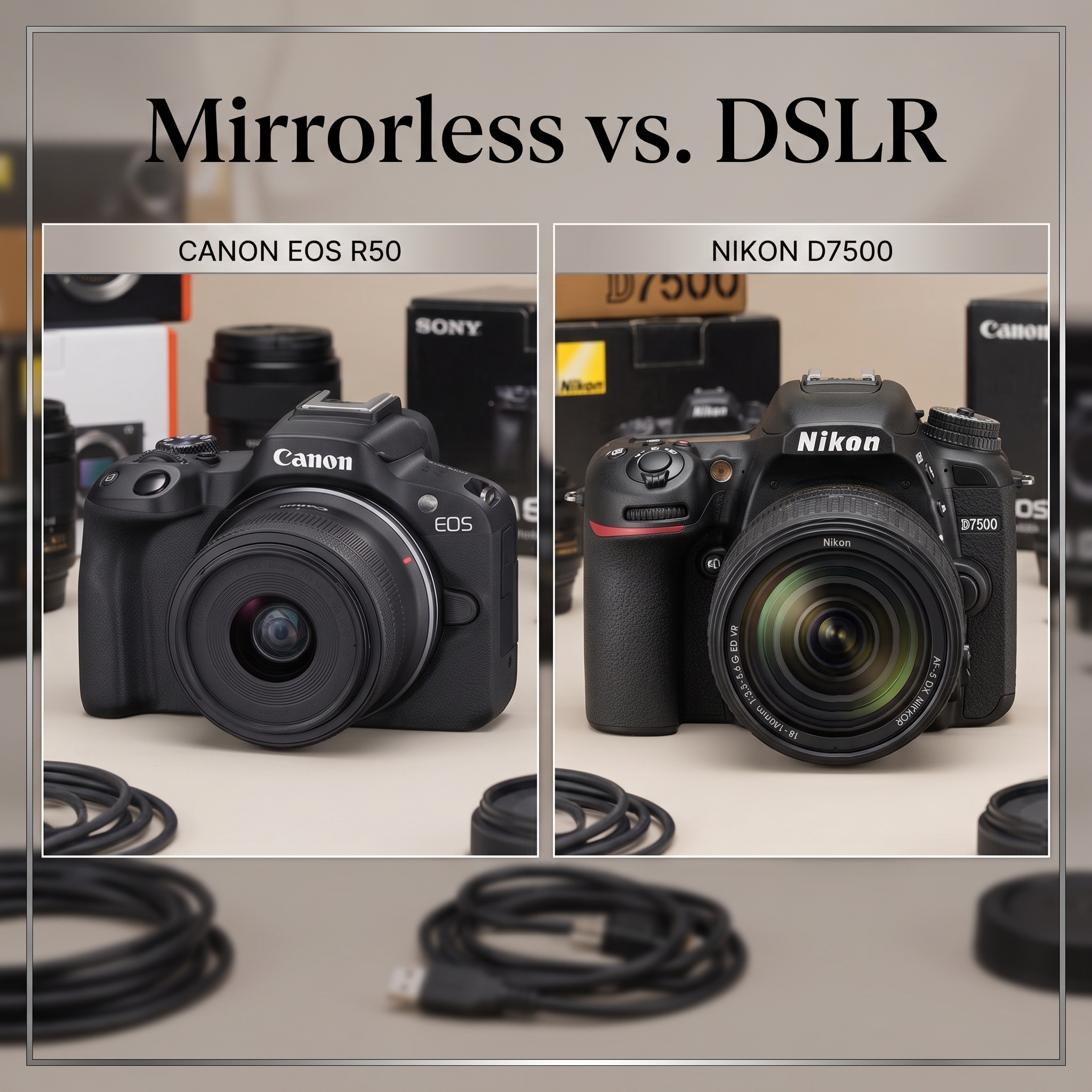 Comanda Mirrorless vs. DSLR