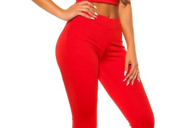 Salopeta rosie cu decupaje sexy Katiusa 3