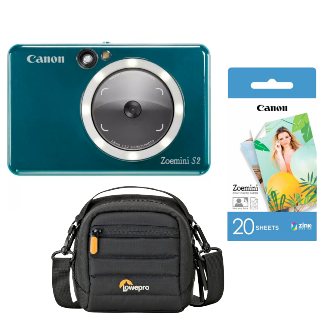 Canon camera foto instant Zoemini S2 Dark Teal cu husa si hartie 7