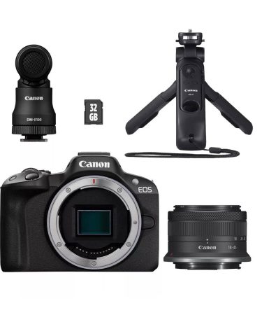 Canon EOS R50 Kit Vlogging cu Obiectiv RF-S 18-45mm si accesorii 2