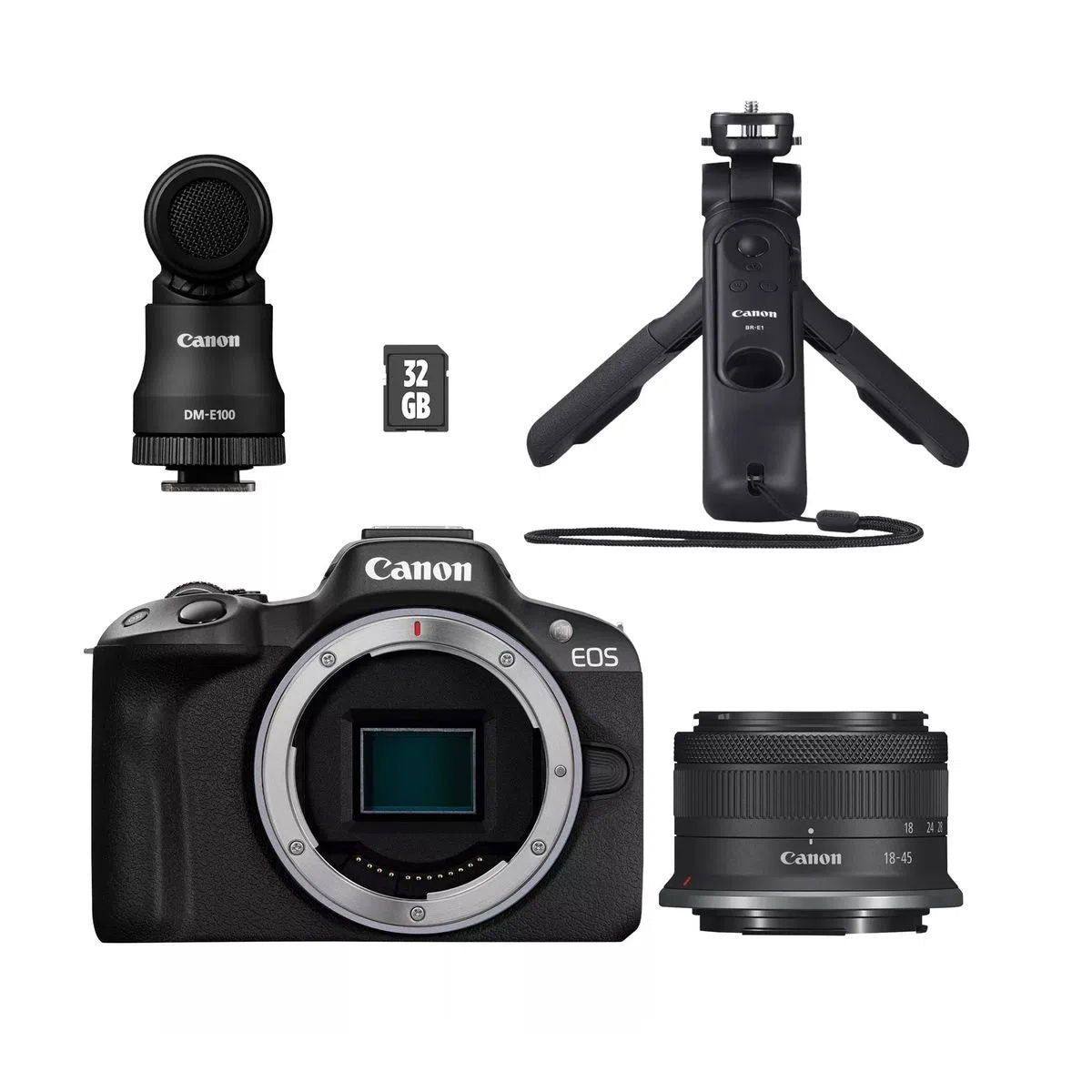 Canon EOS R50 Kit Vlogging cu Obiectiv RF-S 18-45mm si accesorii 1