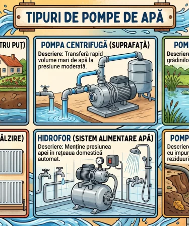 Descopera tipuri de pompe de apa la pret ieftin
