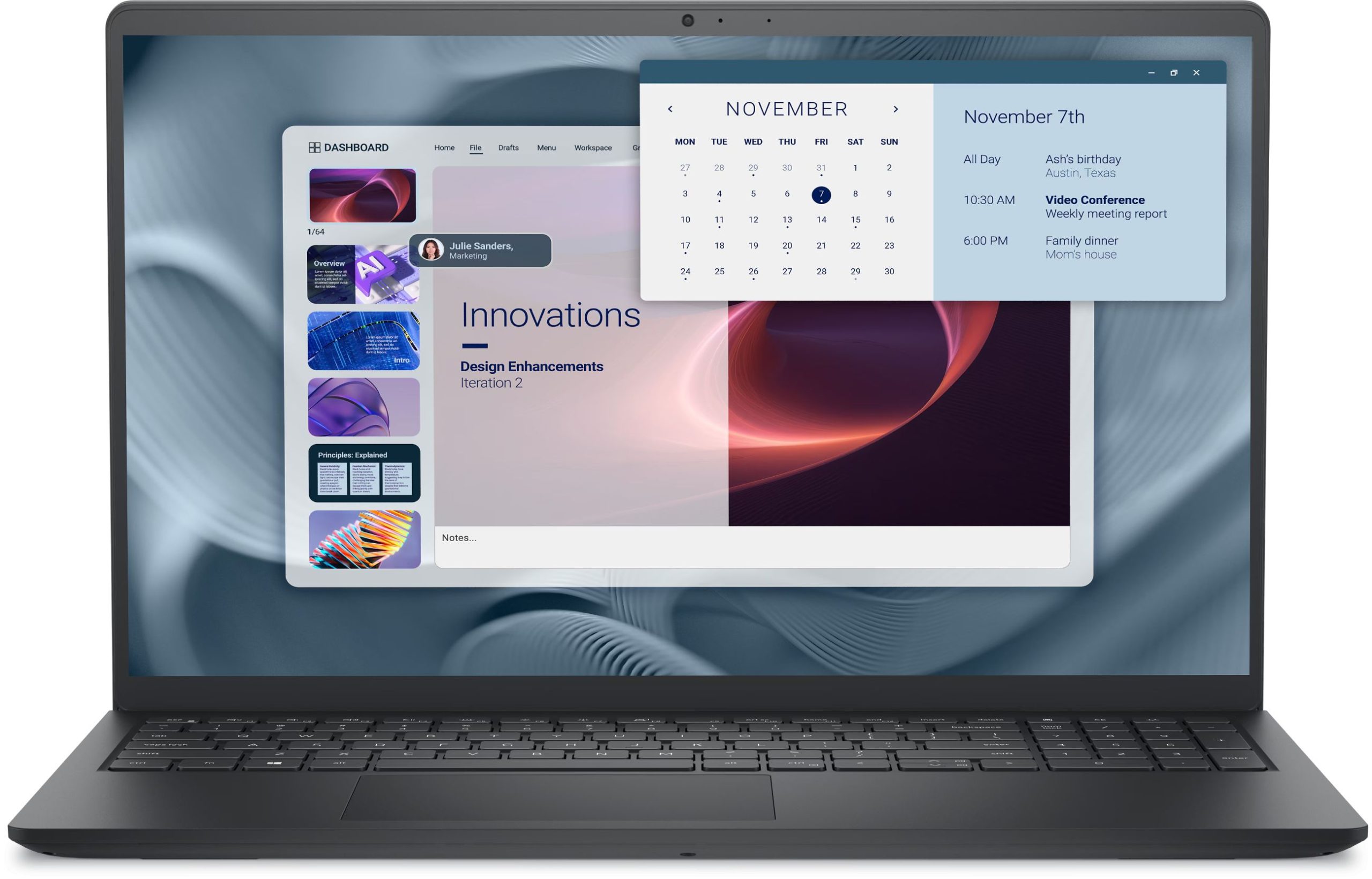 Laptop Dell - Pro 15 Essential PV15250, 15.6'', FHD, Core 3, 8GB/512GB, UBU 1